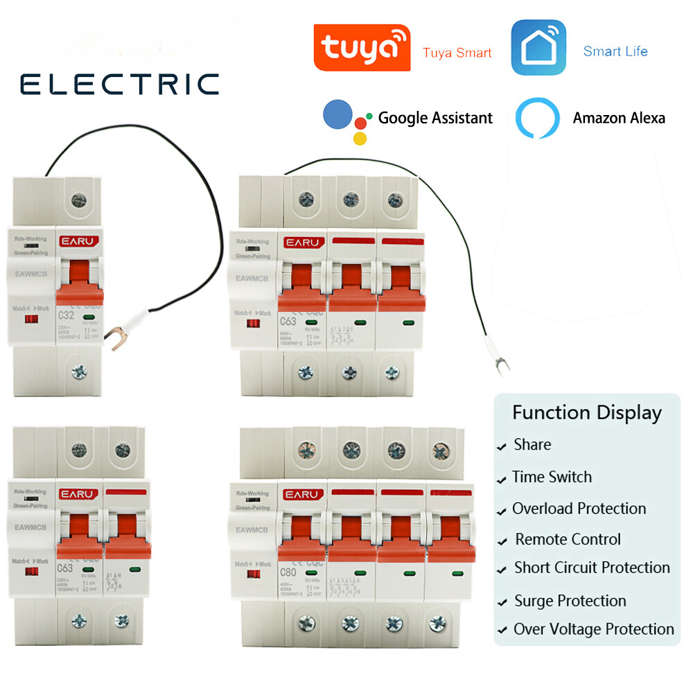 Circuit Breaker Timer Voice Remote Control Smart Life Automatic Interruptor
