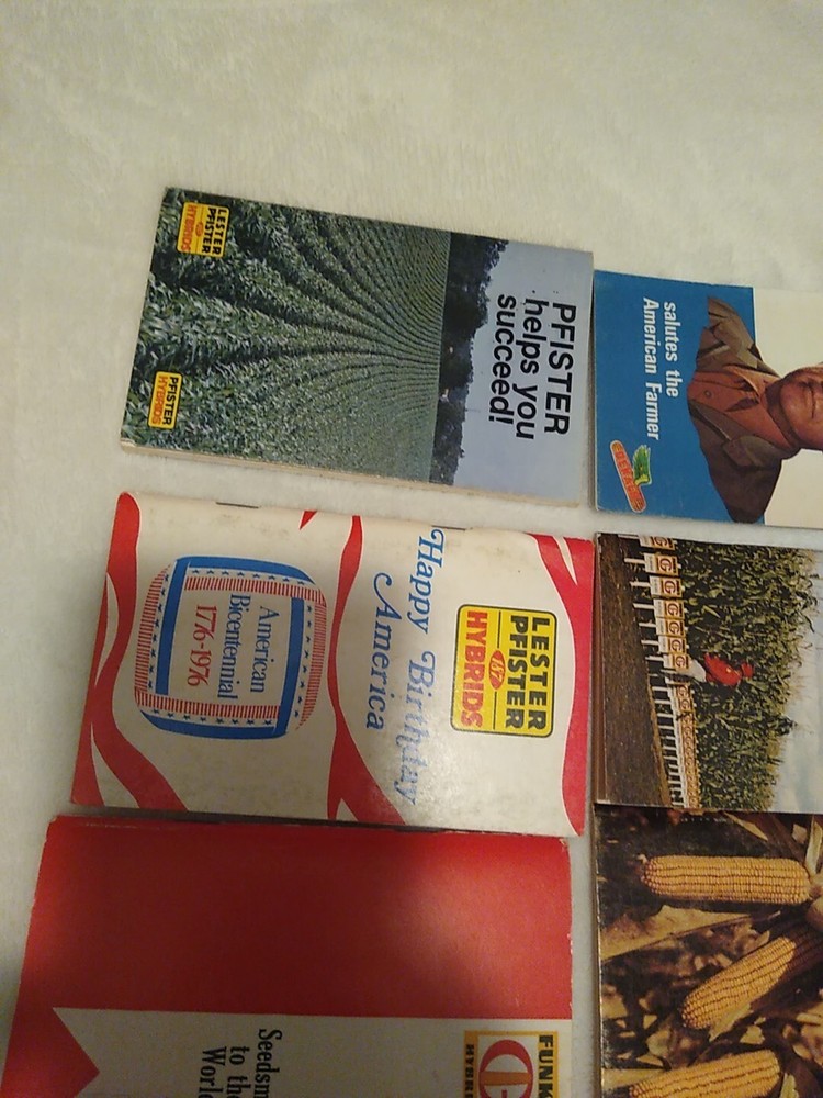 7 Vintage Seed Corn Notebooks. Free Shipping