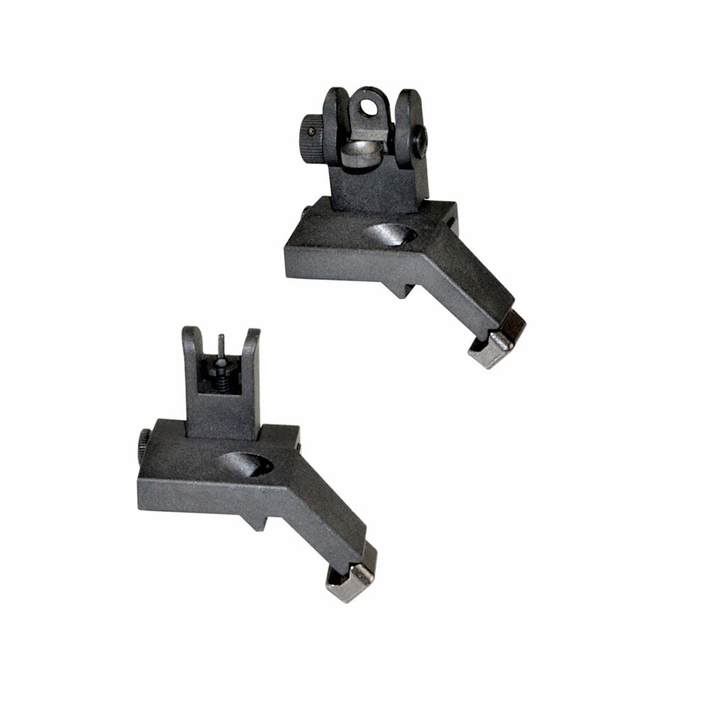 45 Degree Flip-Up Backup Sight Set, Plastic, Canted, Black, Front and Rear SET