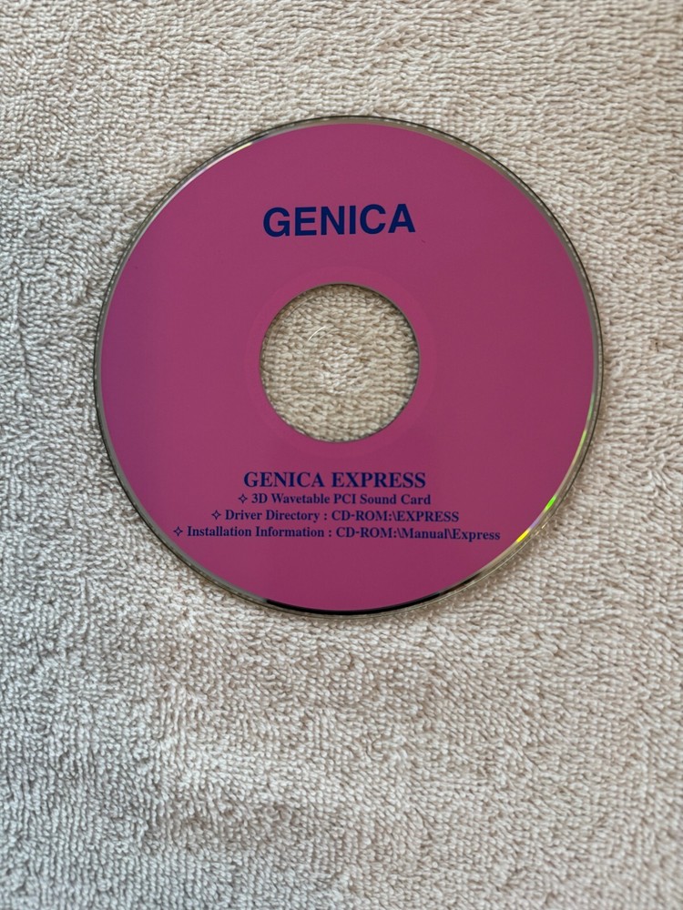 Genica Express 3D Wavetable PCI Sound Card Software - CD ONLY!!!