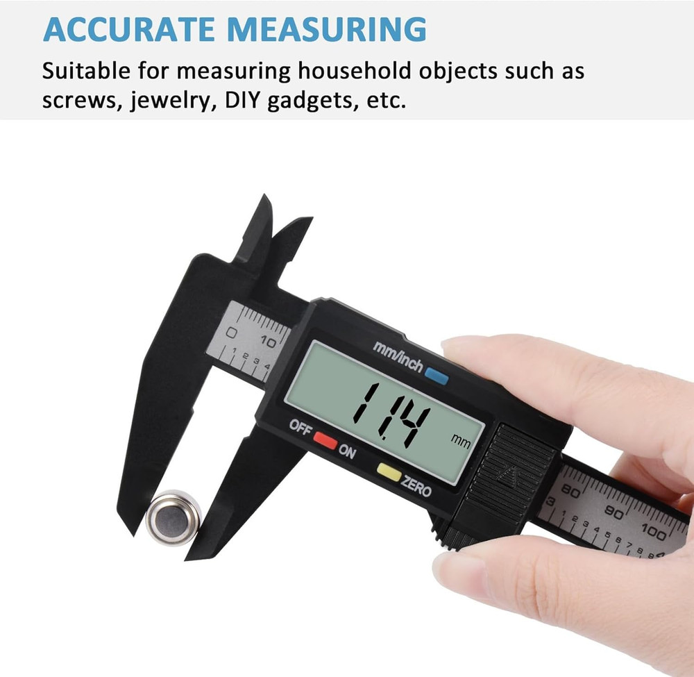 Digital Caliper, 0-6" Calipers Measuring Tool - Electronic Micrometer Caliper w