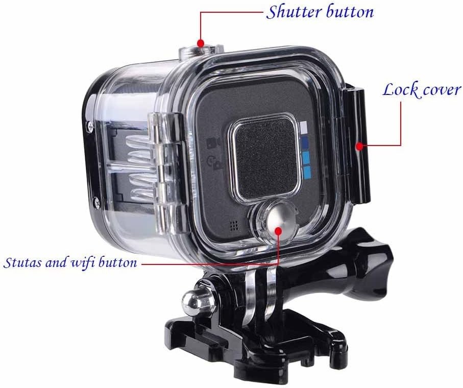 Suptig Replacement Waterproof Case Protective Housing for Transparent+black