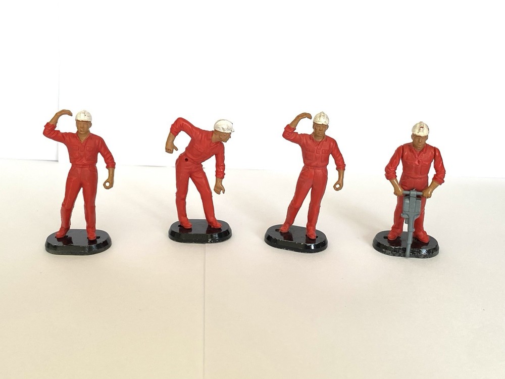 Britains Autoway Construction Worker Figures x4