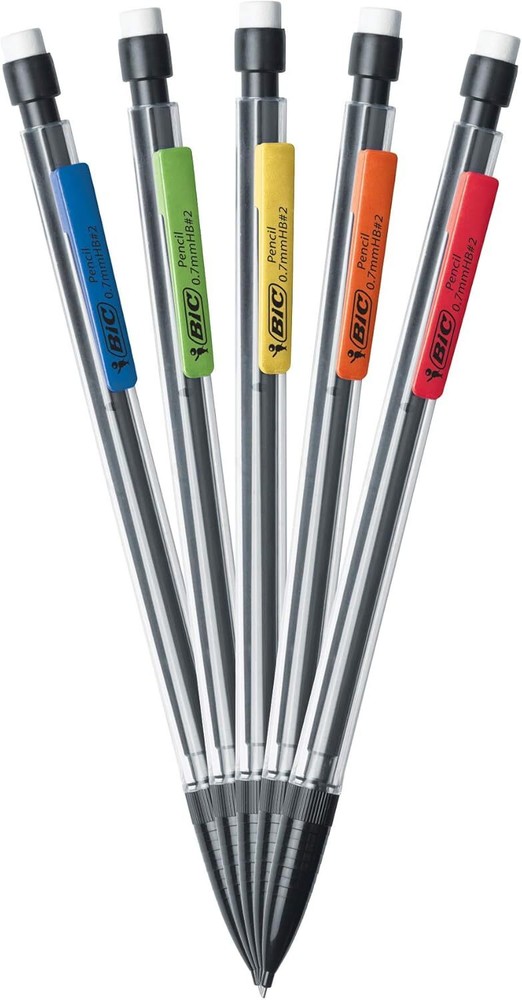 BIC Xtra-Smooth Mechanical Pencils With Erasers, Medium Point (0.7mm), 10-Count