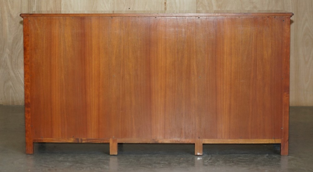 LARGE & HEAVY SOLID CHERRYWOOD MULTIYORK SIDEBOARD CUPBOARD WITH SIX DRAWERS