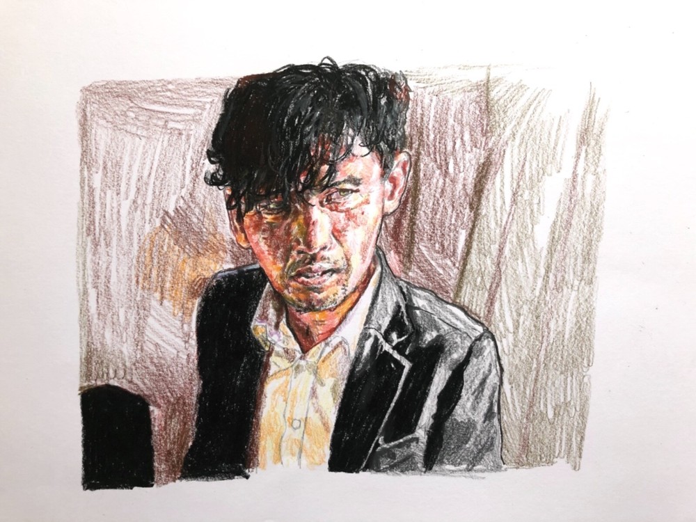 Hwang Jung-min pencil drawing 
