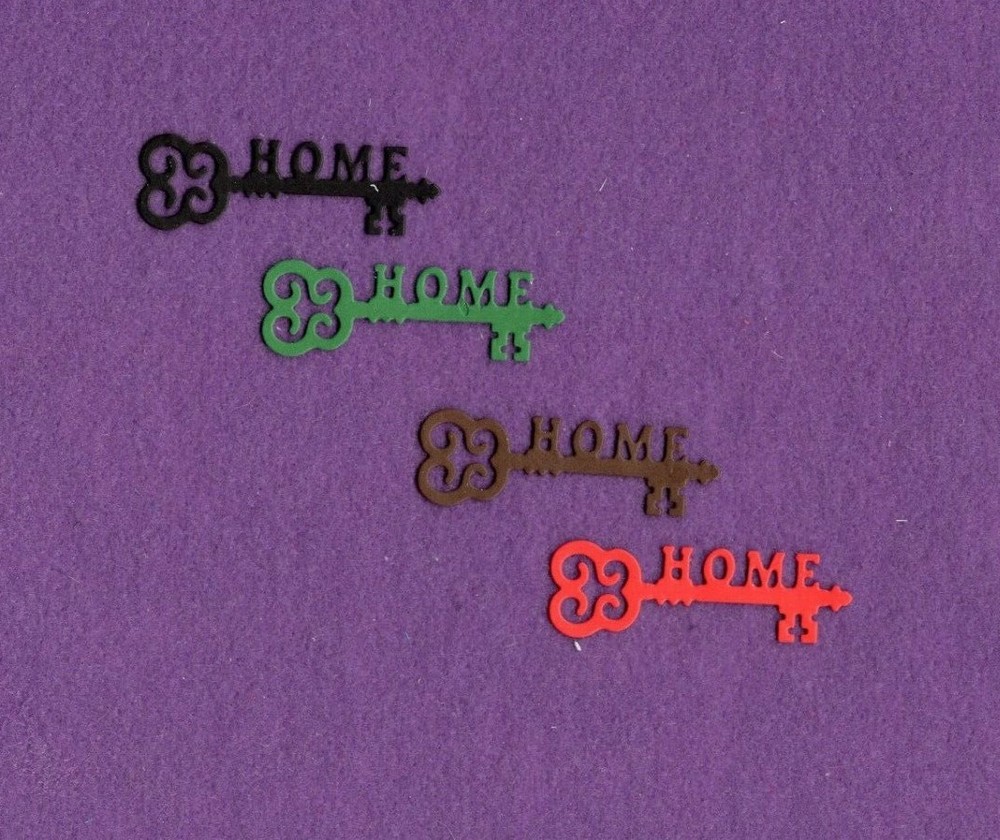 KEY HOME lock die cuts scrapbook cards