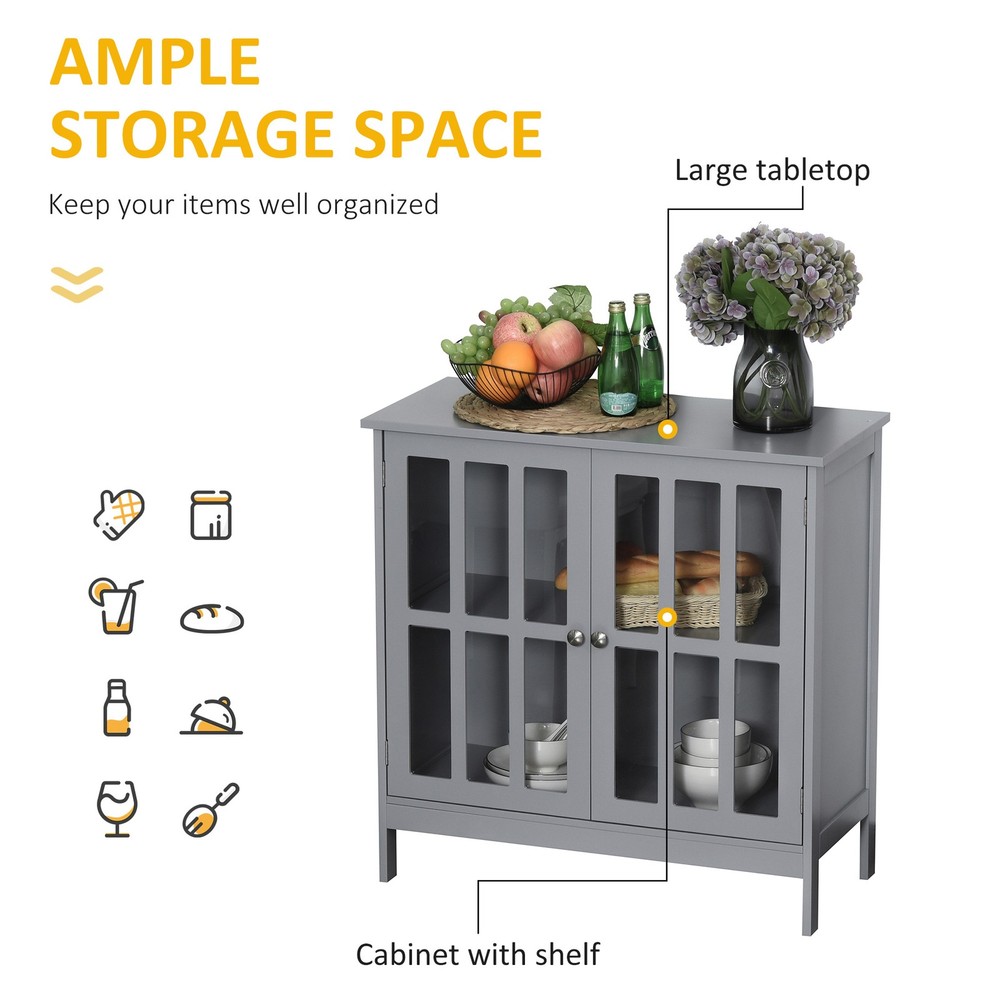 kleankin Sideboard Buffet, Storage Cabinet with 2 Doors, Credenza