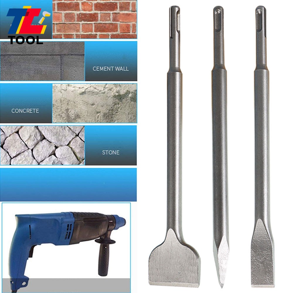 6-Pcs Concrete Drill Bit Set Rotary Hammer Bits Chisel With Point Chisel