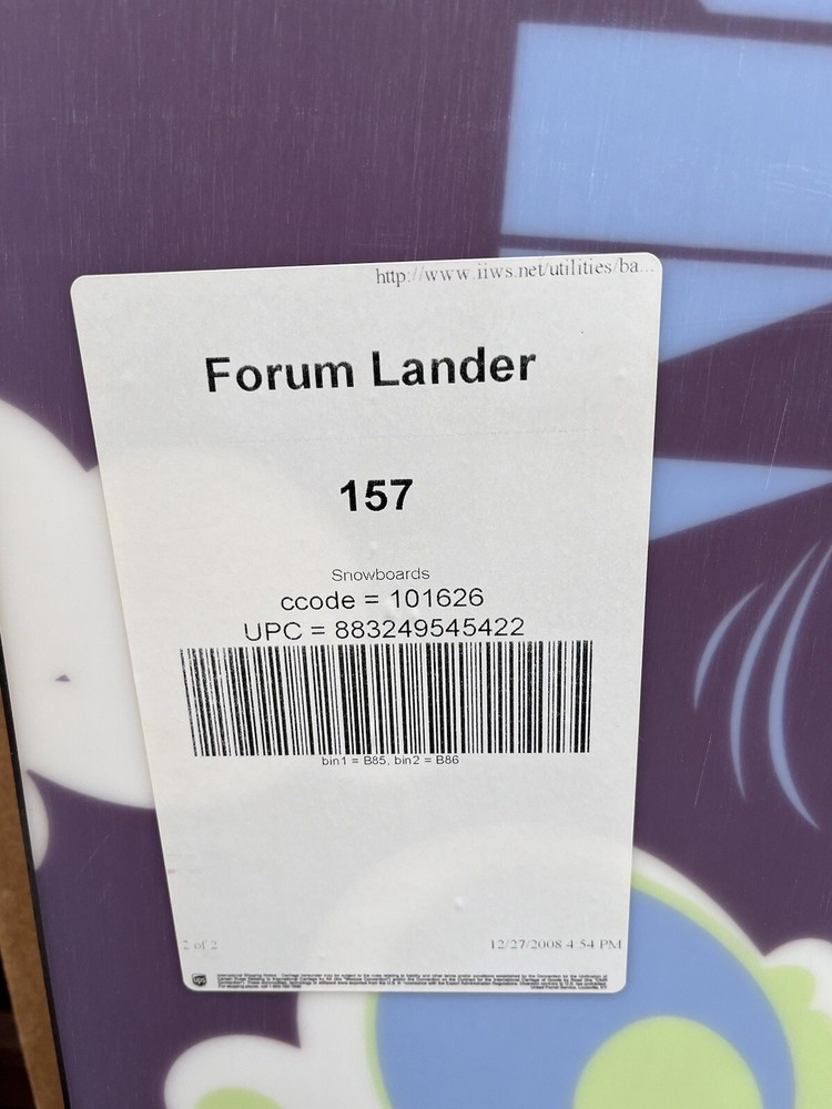 FORUM Lander Snowboard 157cm - Made In Australia - NEW
