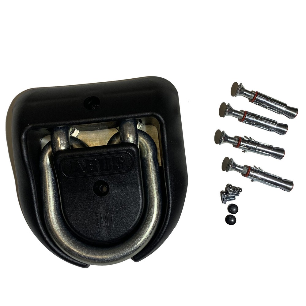 Oxford Motorcycle Sold Secure Lock Chain 1.5m + ABUS Ground Wall Anchor Bundle