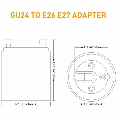 GU24 To E27 /E26 Screw LED Light Bulb Base Adapter Socket Converter Adaptor Lots