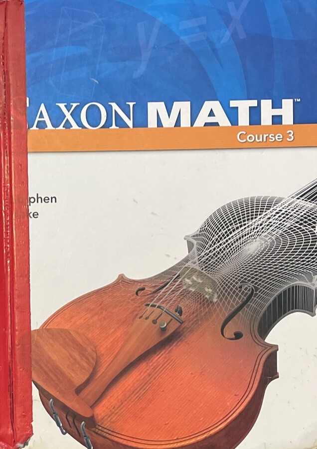 Saxon Math Course 3 Student Hardback Textbook Homeschool Mathematics very used