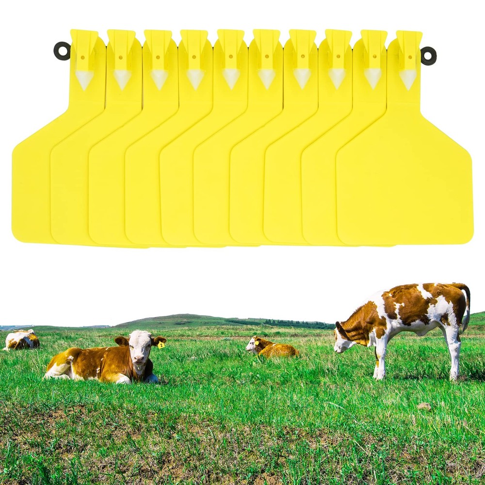 100Pcs One-Piece Cattle Ear Tags Blank Plastic Livestock Identification Tags ...