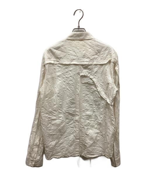 nobuyuki matsui Drawstring wrinkle-processed shirt ivory