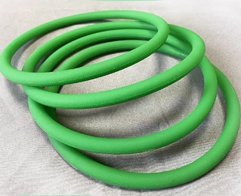 PU Green Solid Round Belt Polyurethane Close Loop Drive Belting Diameters 2-10mm
