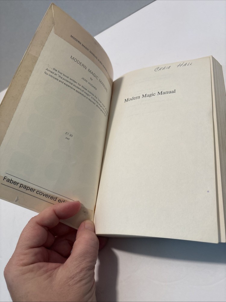 Modern Magic Manual By Jean Hugard Softcover