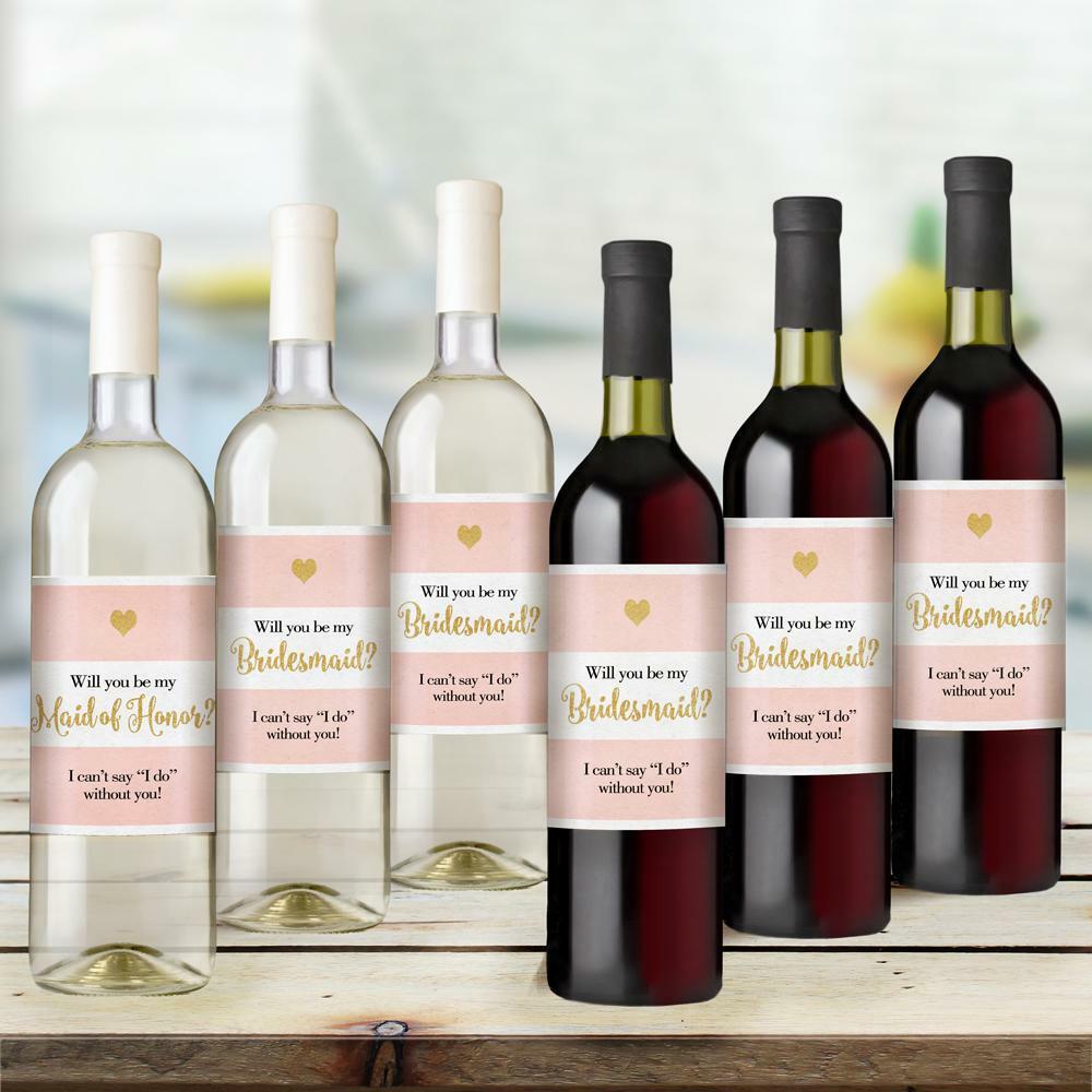 Will You Be My Wine Bottle Labels