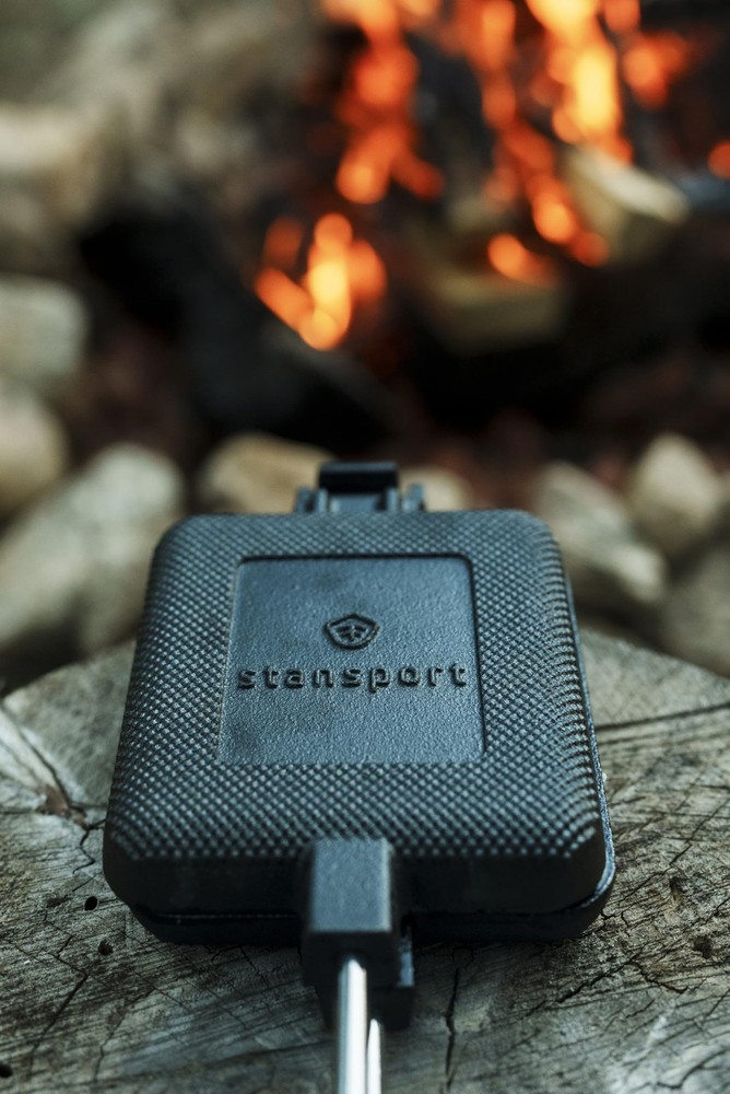 Stansport Cast Iron Square Pie Iron - Open Fire Cooker