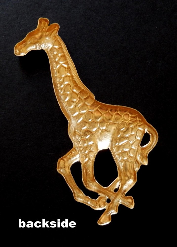 Vintage Brass Stampings , Giraffe Large