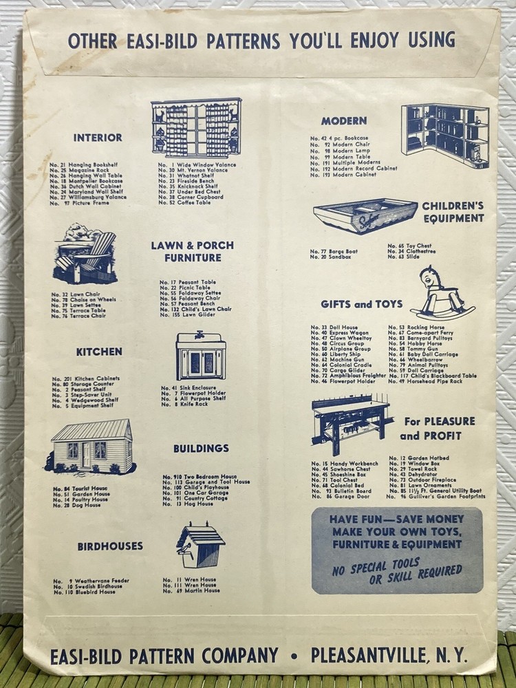 VTG Easi-Bild Woodworking Pattern Full Size Complete Circus Group Giraffe Zebra
