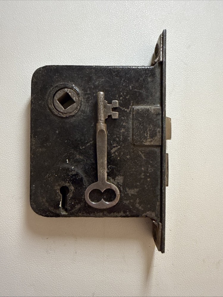Antique Mortise Lock, Door Hardware, Victorian, Latch, Brass