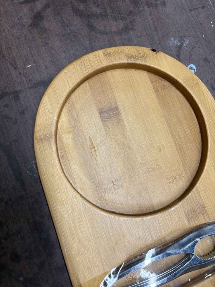 Bamboo Nut cracking Set With Bowl And Tools