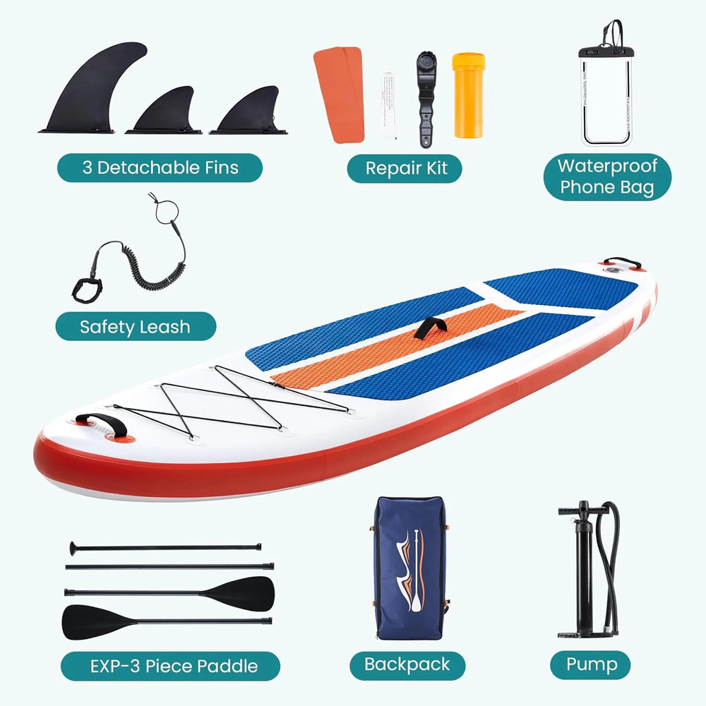 Inflatable Paddle Board Equipped with SUP Paddle Board Accessories