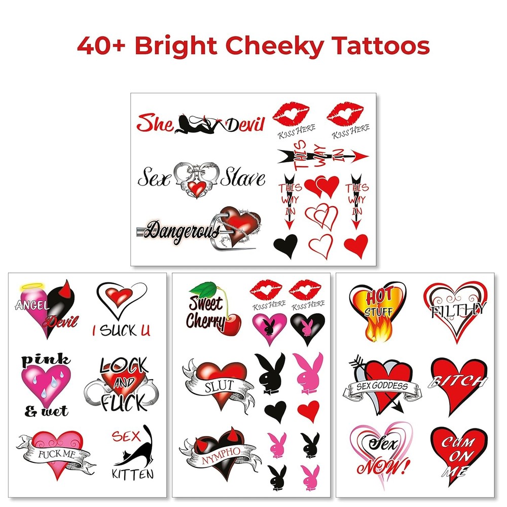 Adult Fun Temporary Tattoos