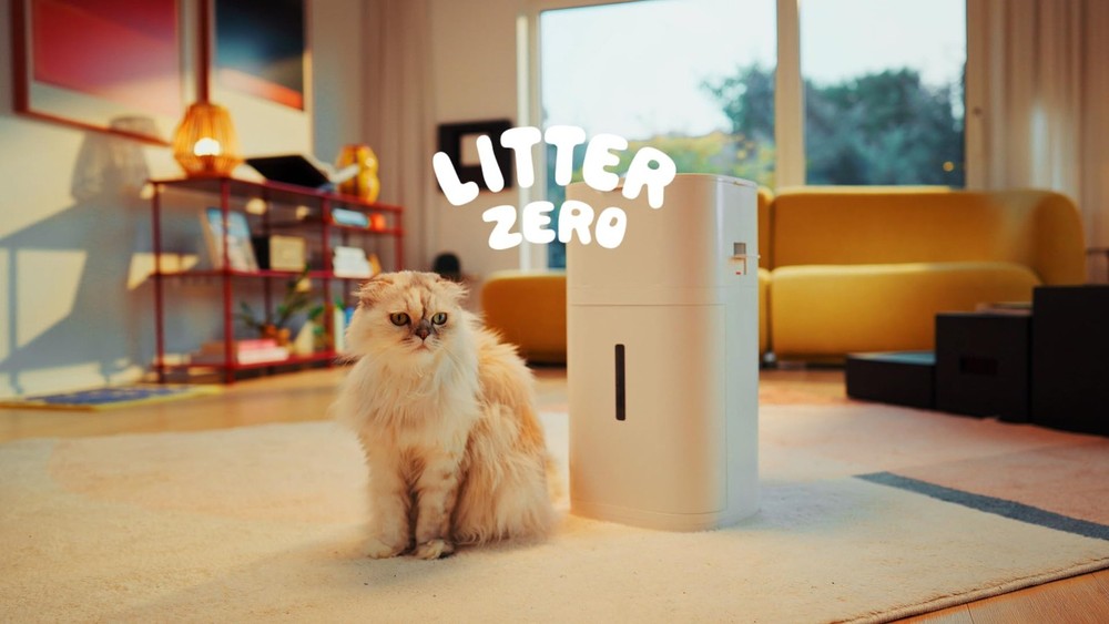 Litter Zero Premium Cat Litter Disposal System, White, Smart Waste Management...