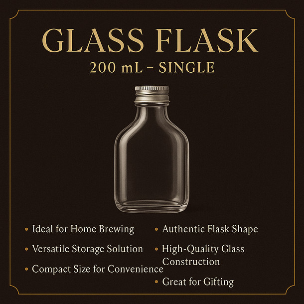 LD Carlson Glass Flask 200 mL - Single