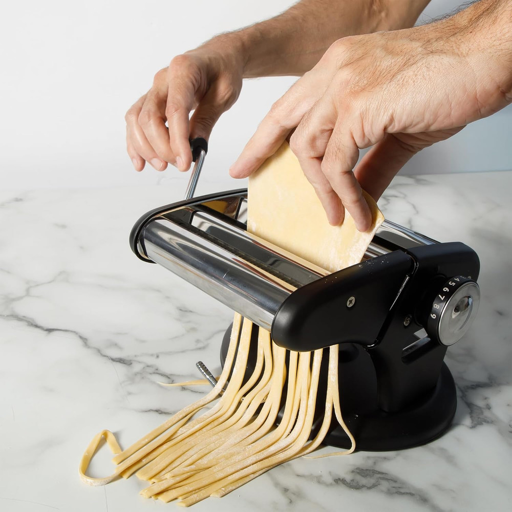 Calphalon Aero Heavy Duty Manual Pasta Maker Machine Noodle Maker W/Rollers & Cu