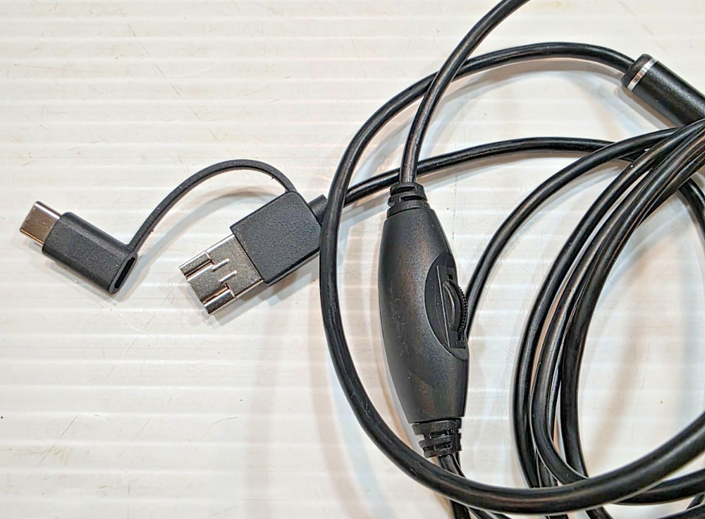 USB Endoscope Inspection Camera Flexible Probe With USB Micro USB-C Adapters