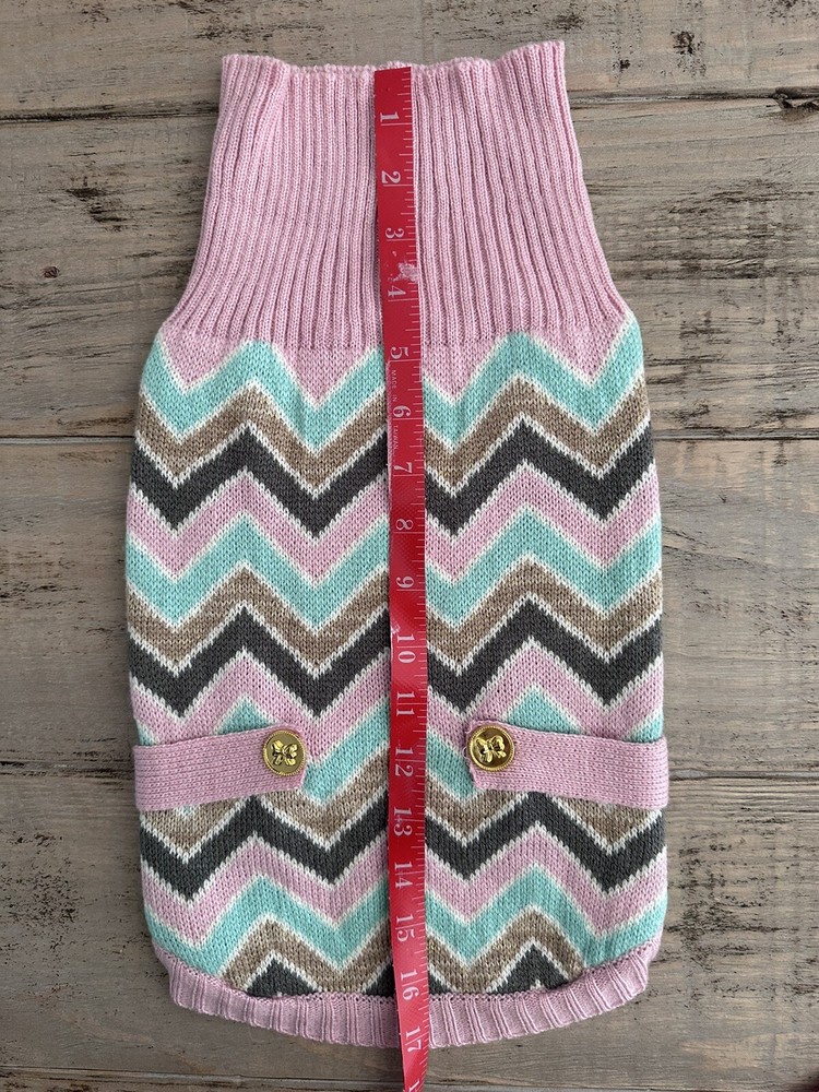 DOG SWEATER Chevron pattern SIZE Medium