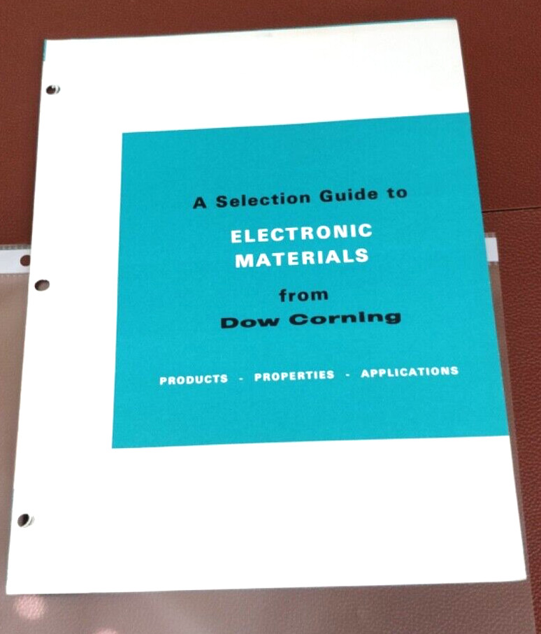 1964  DOW CORNING ~ Selection Guide to Electronic Materials