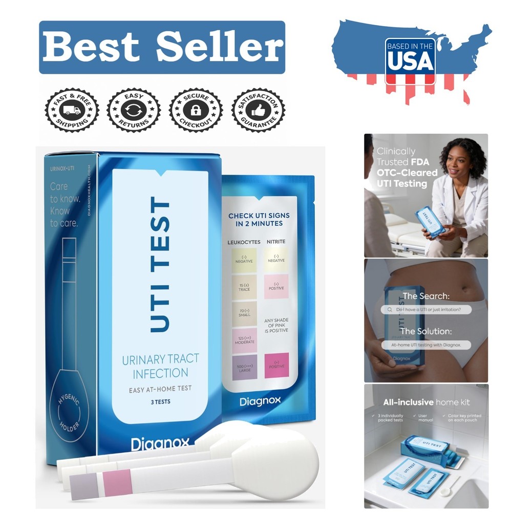Early Detection UTI  Strips - Quick & Reliable Results at Home, 3 Pack