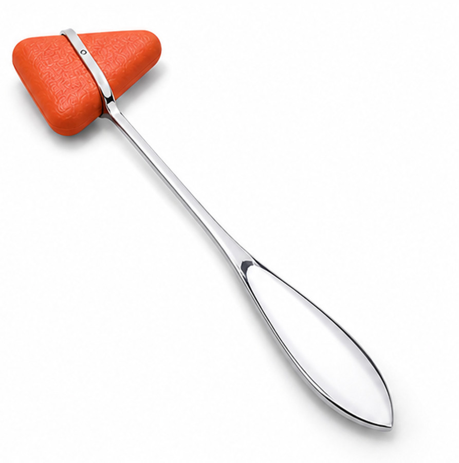 Taylor Percussion Hammer 7.5 in Chrome Handle Reflex Diagnostic Tool Orange
