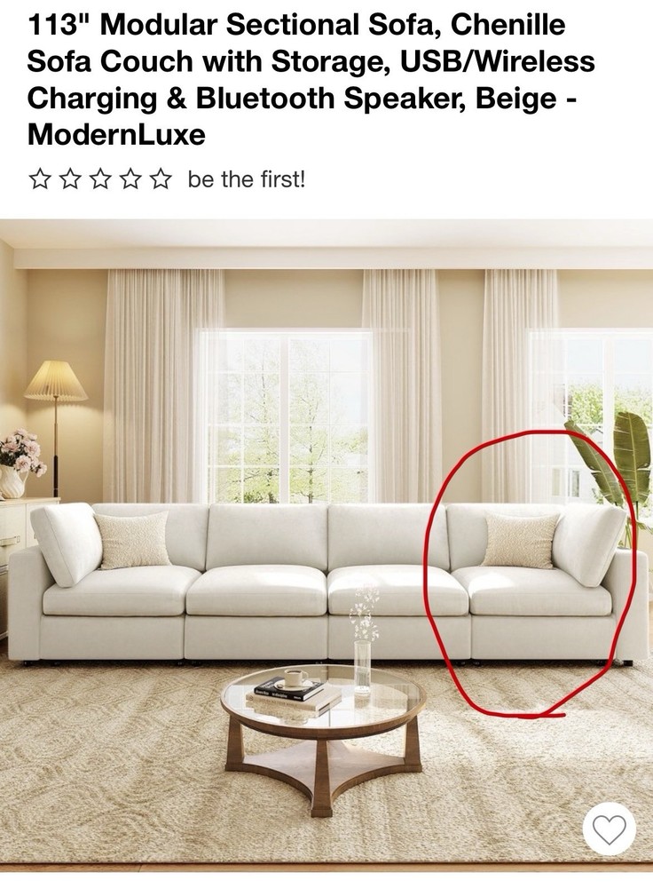 Allandale Modular Sectional Corner White