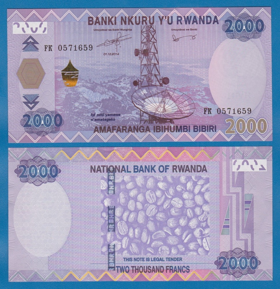 Rwanda 2000 Francs  P 40  2014  UNC