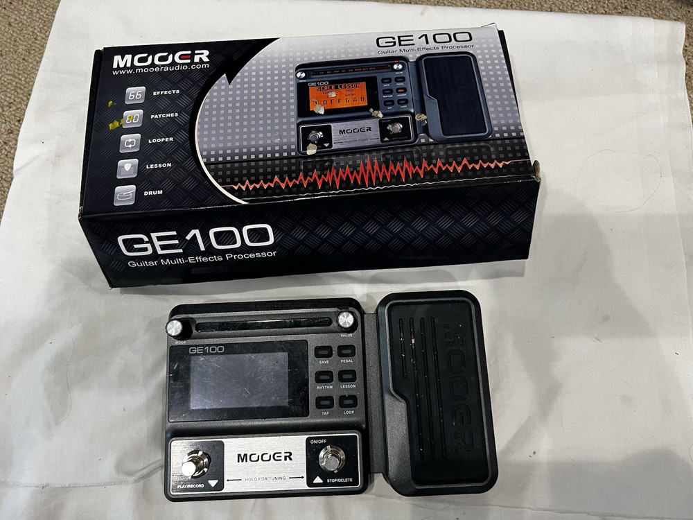 MOOER GE100 Guitar Multi-effects Processor Effect Pedal + Loop Recording-R2