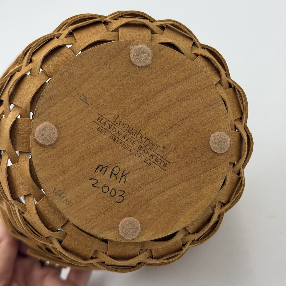 Longaberger Bouquet Basket w/ Protector Marked 2003