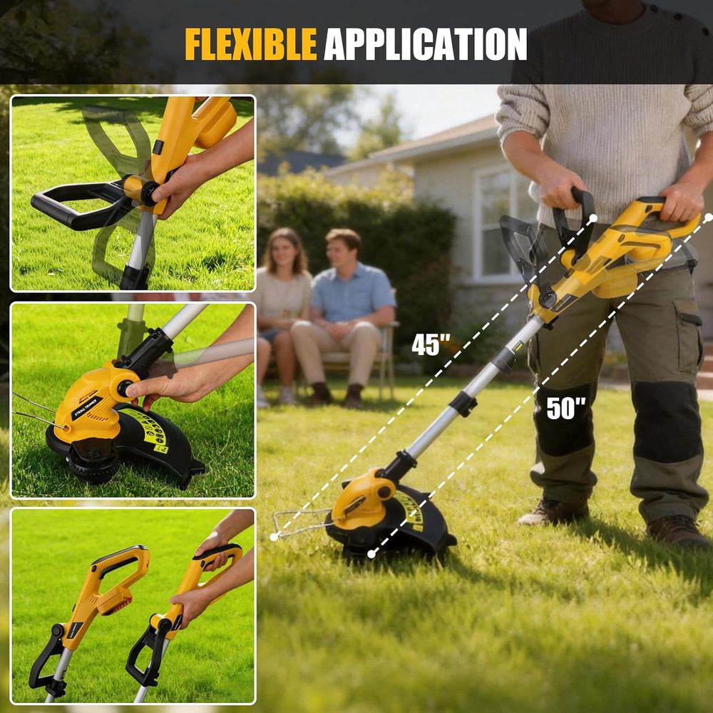 Weed Wacker Weed Eater, 3 in 1 Cordless String Trimmer Compatible with Dewalt 20