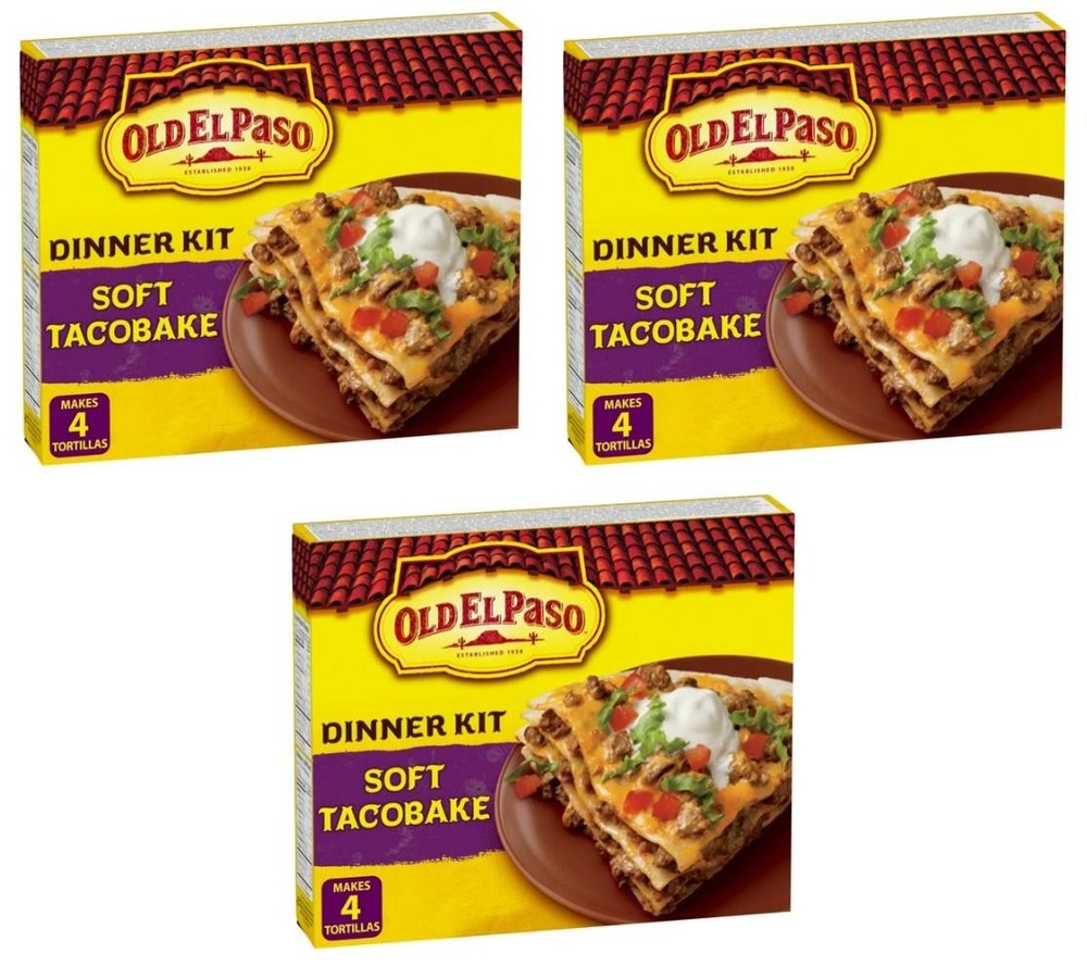 Old El Paso Soft Taco Bake Dinner Kit, 312g (3 Pack)