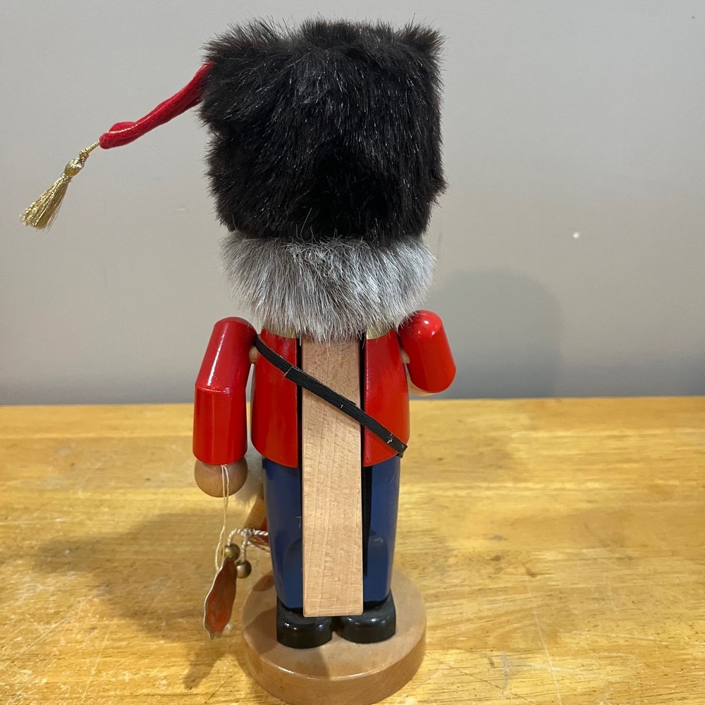 Steinbach Nutcracker Drummer Soldier Handmade Germany Vtg Red Wood Missing Hand