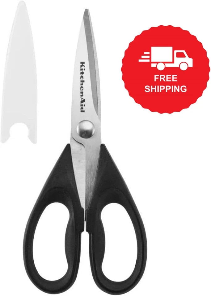 KitchenAid All Purpose Kitchen Shears with Protective Sheath Durable Stainless S