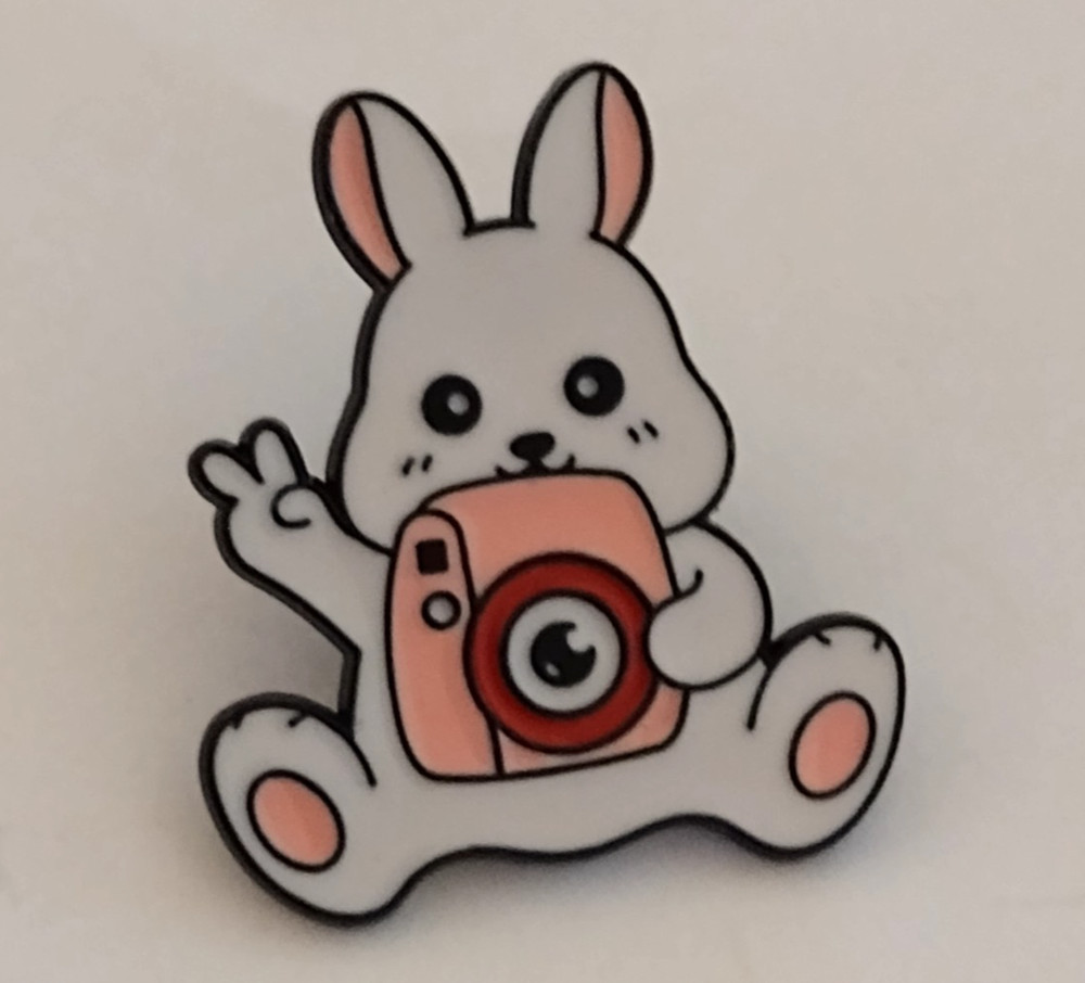 Bunny Rabbit Camera Lapel Pin