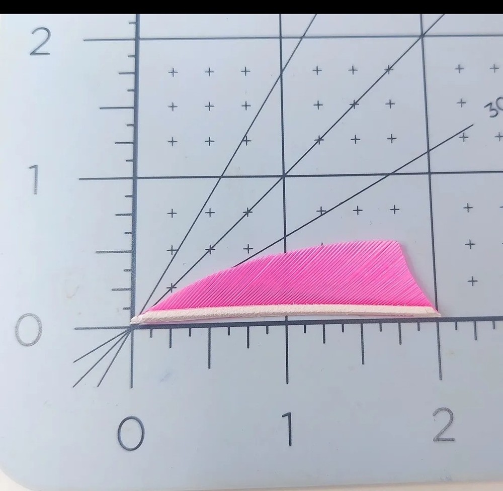 100pk Bullseye Feathers 2" Right Wing: Shield Whisper Solid Flo Fluorescent Pink