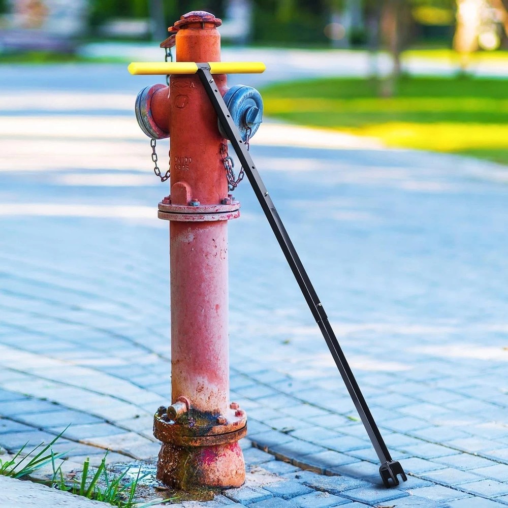 37 Inch Water Meter Key, Adjustable Length, 4-Way Multi-Functional Utility Ke...