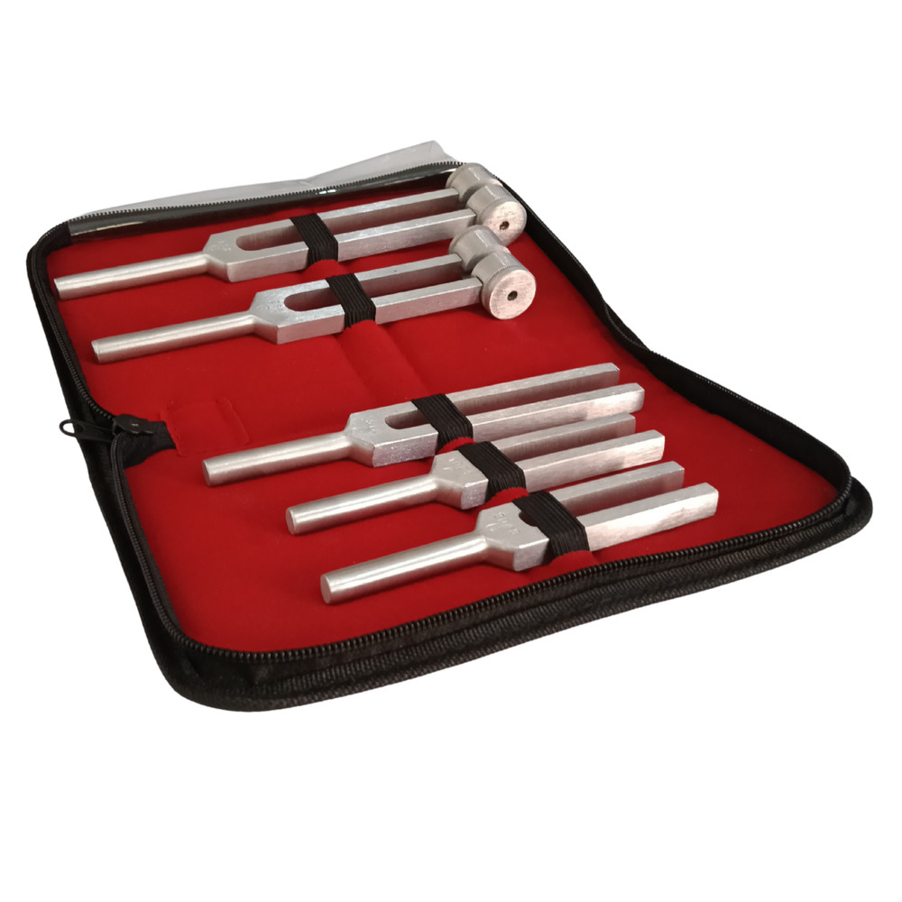 Aluminum Alloy 5-Piece Tuning Fork Set for Diagnostic Use
