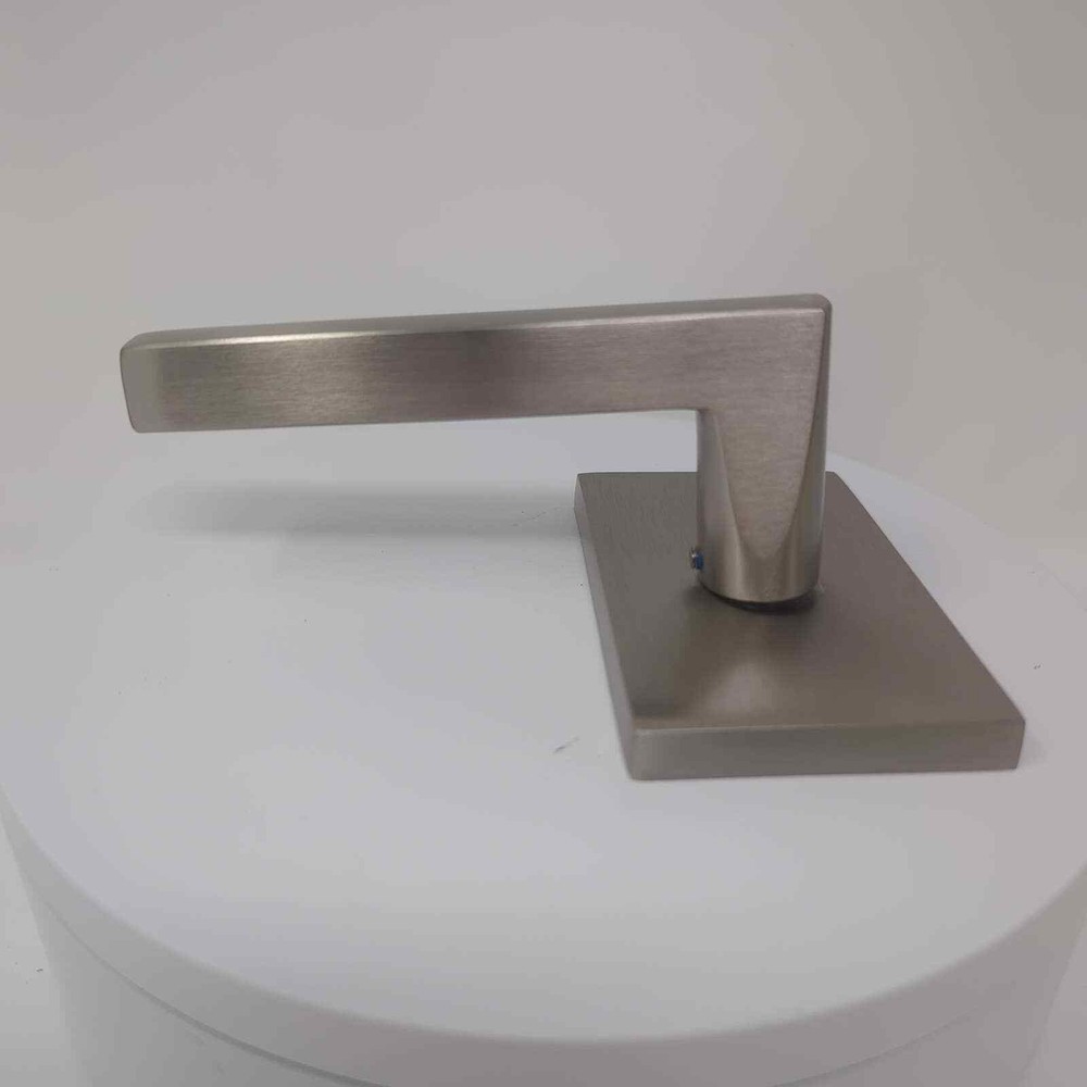 Emtek Helios Dummy Levers Set Rectangular Rosette Satin Nickel 5052HLOUS15